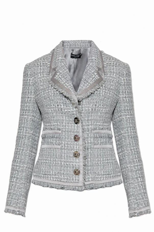 GRAU Tweedjacke mit Lurex-Faden