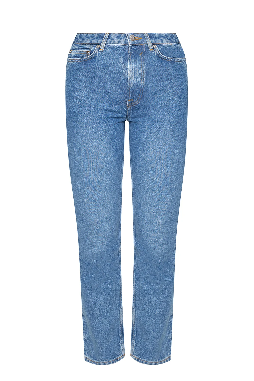 BLUE High-waisted jeans