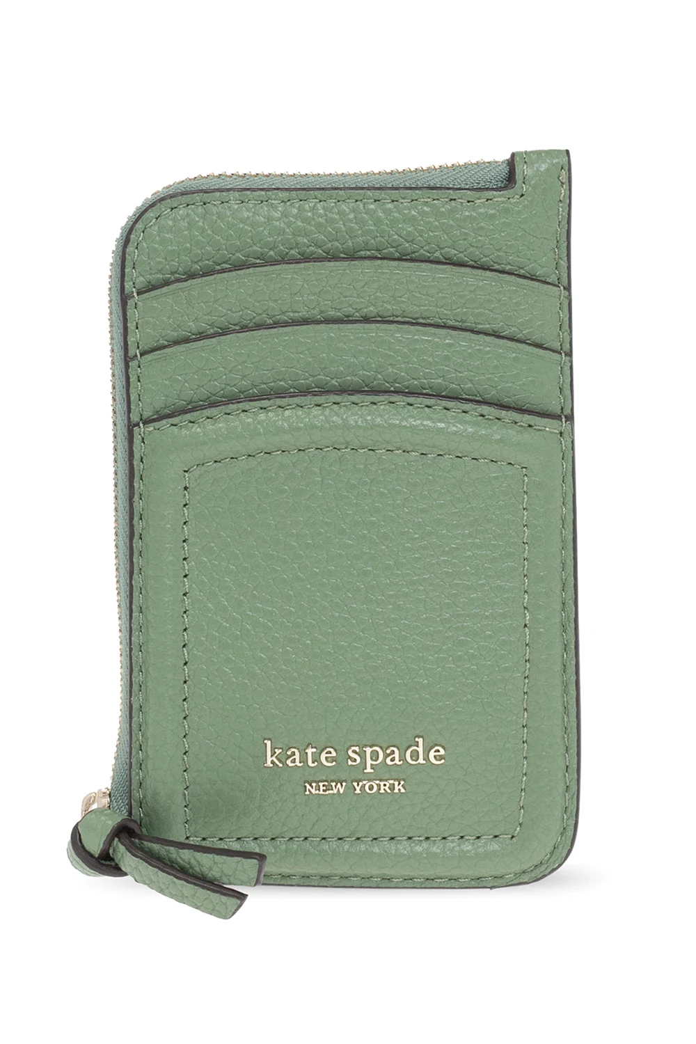 GREEN ‘Knott’ card case with logo