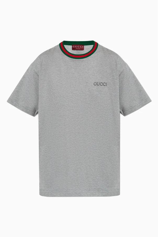 SZARY T-shirt z logo