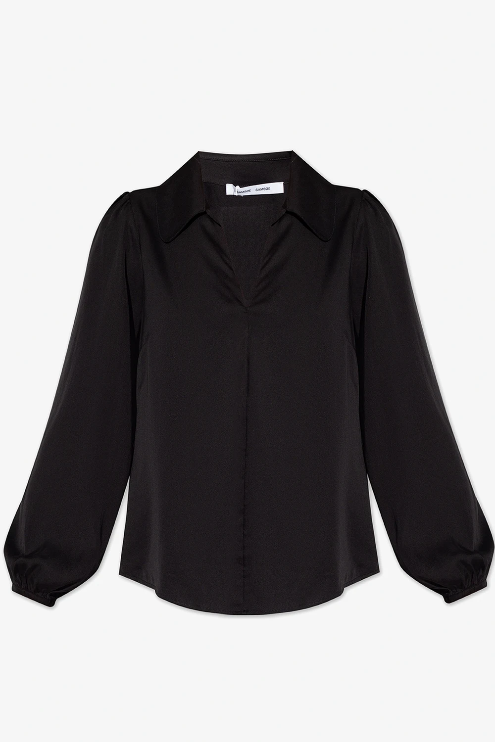 BLACK ‘Margot’ top with puff sleeves