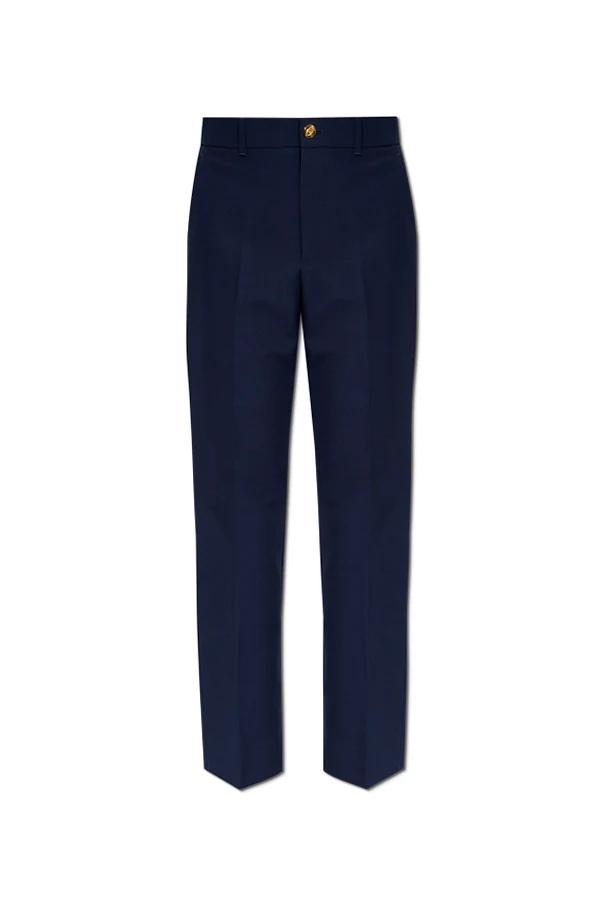 NAVY BLUE Pleated pants