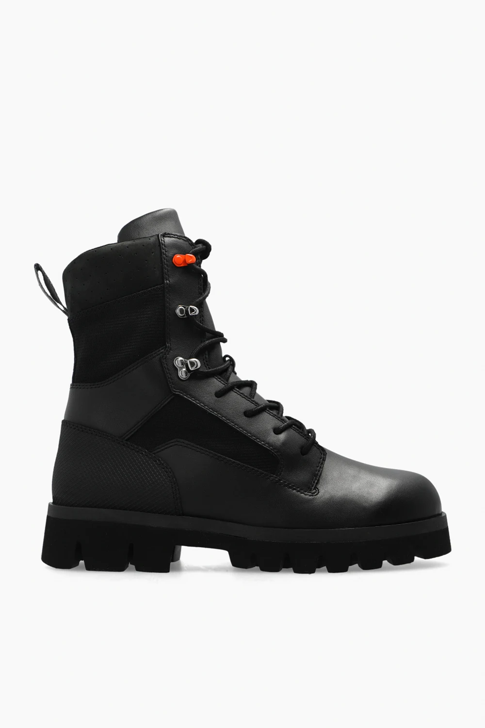 BLACK Lace-up ankle boots