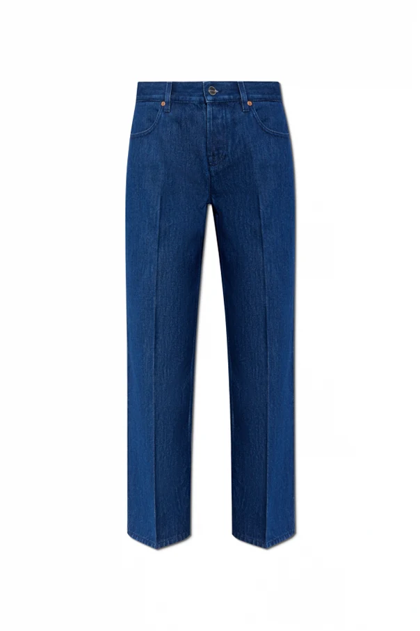 MARINEBLAU Jeans mit geradem Bein