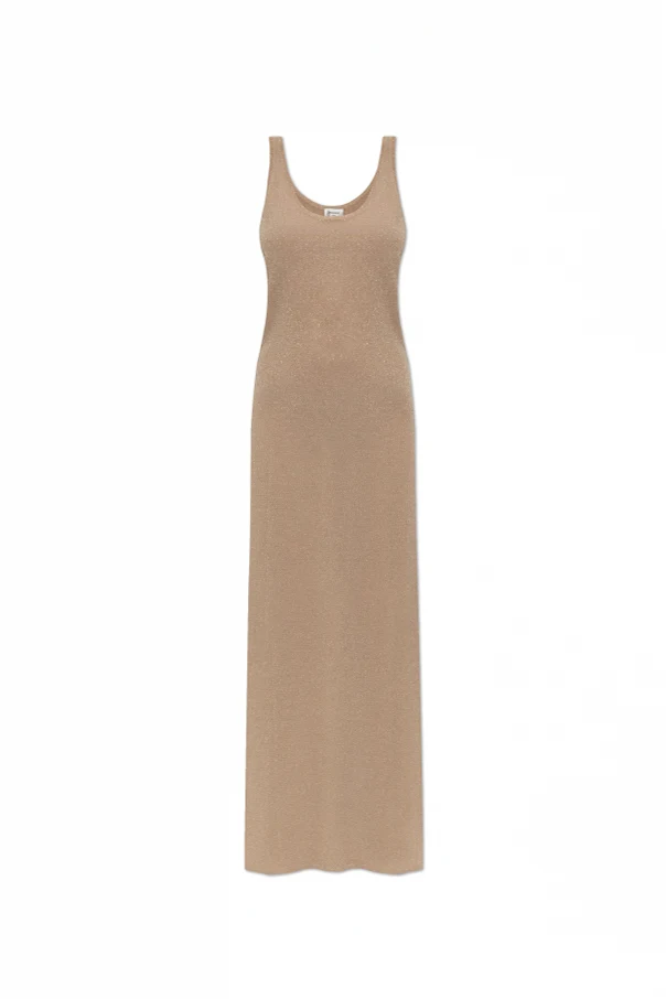 BEIGE Kleid mit Lurexfaden