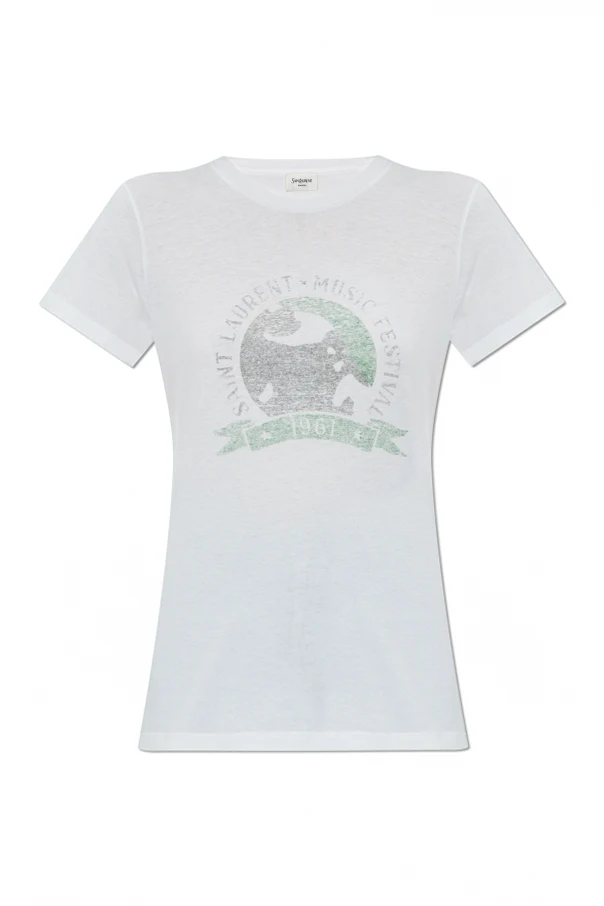 WEISS T-Shirt mit Aufdruck