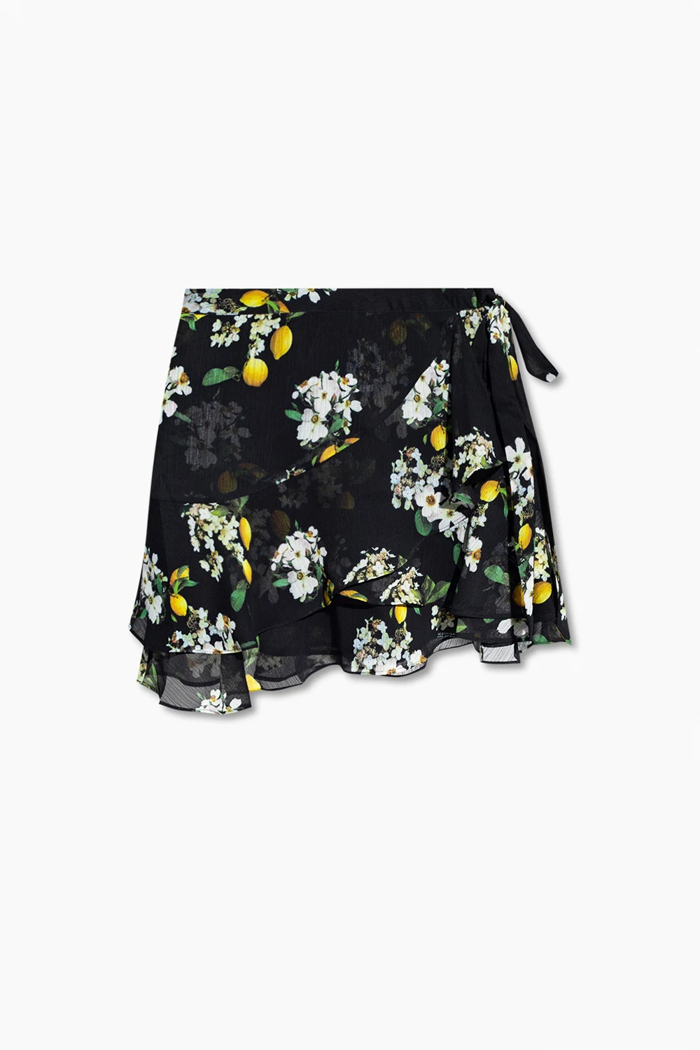 BLACK ‘Kasa’ patterned skirt with shorts