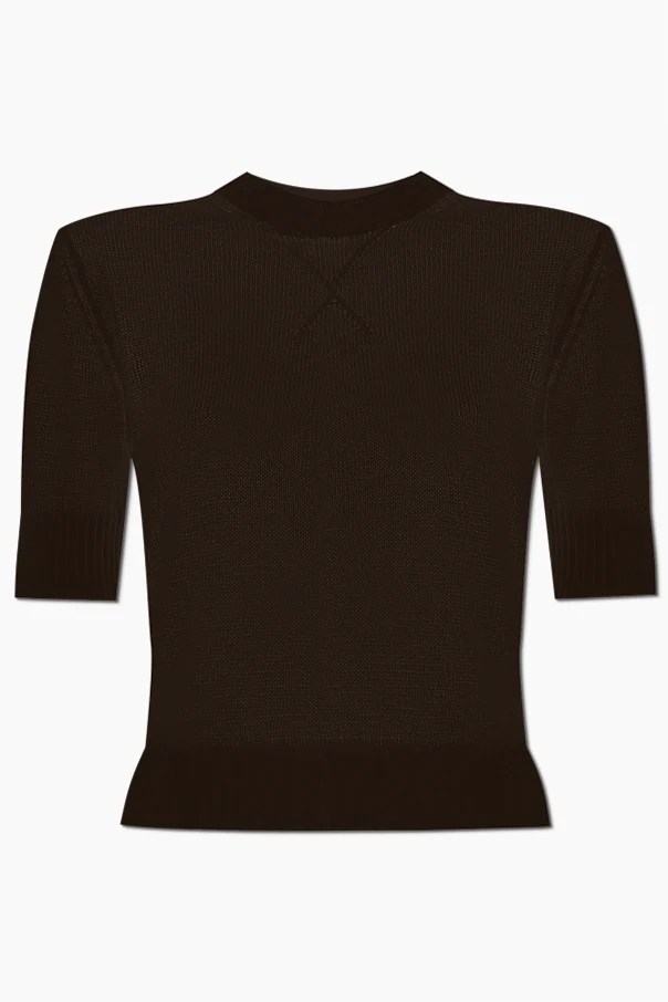 BRAUN Top mit gesticktem Logo