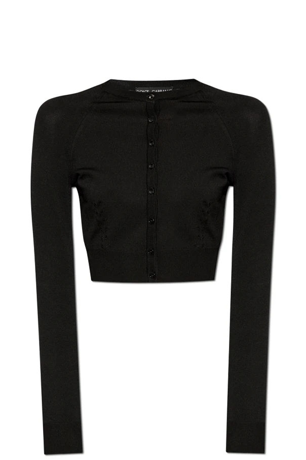 CZARNY Kardigan z wycięciami