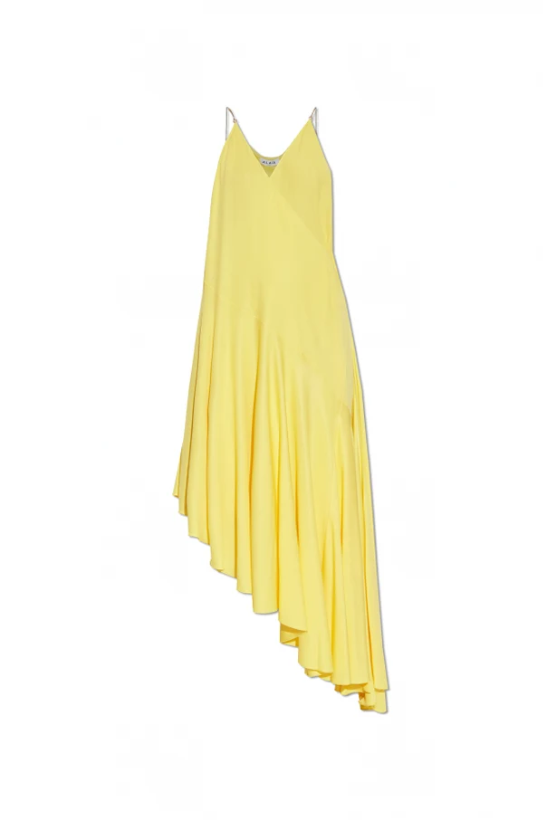 GELB Kleid mit Rüschen
