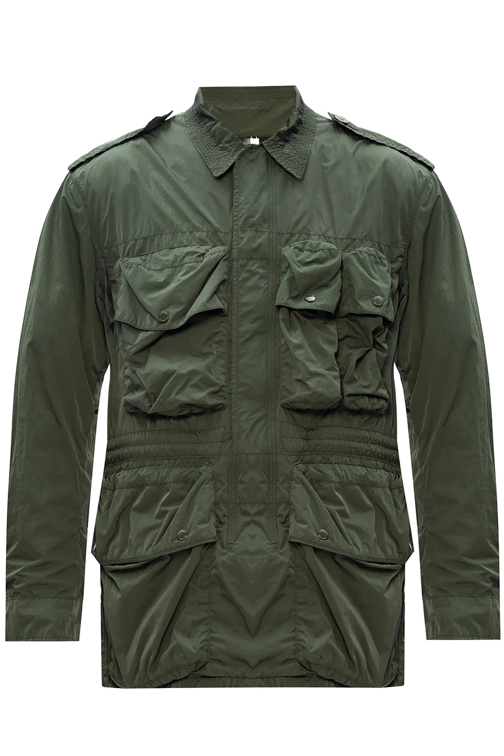 Coat with gathers