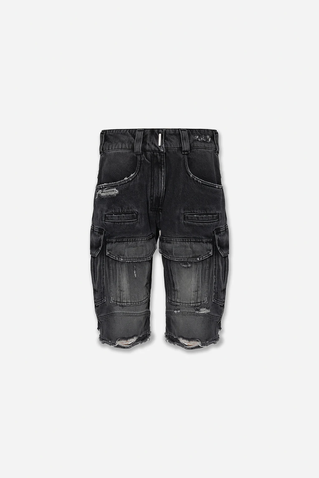 Denim cargo shorts