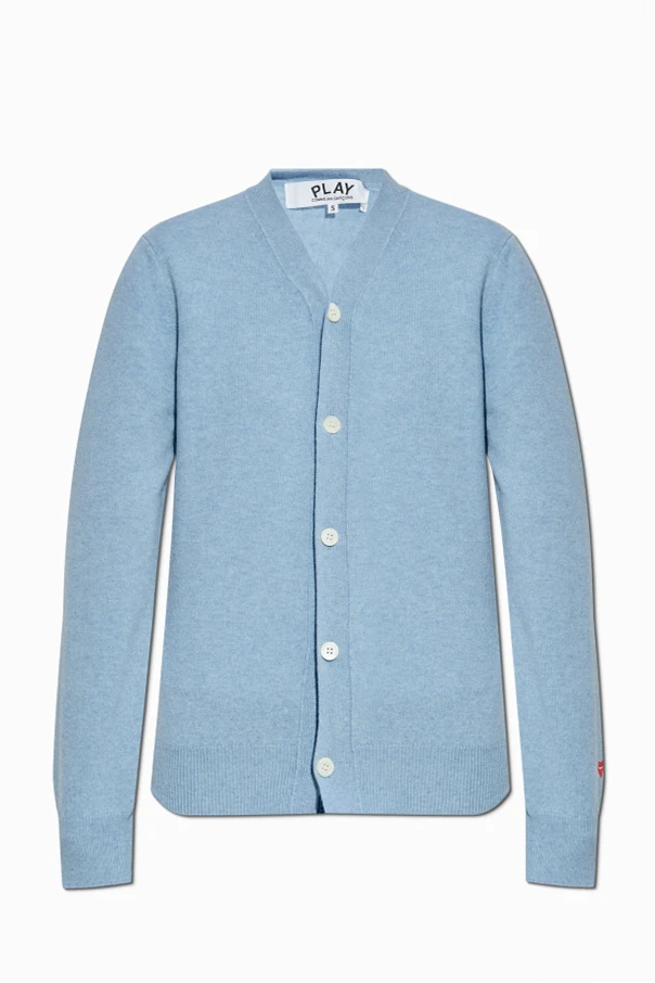 jasnoniebieski Kardigan z naszywką z logo
