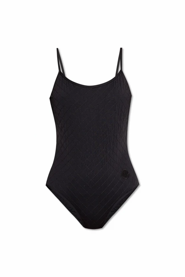 CZARNY Jednoczęściowy kostium kąpielowy