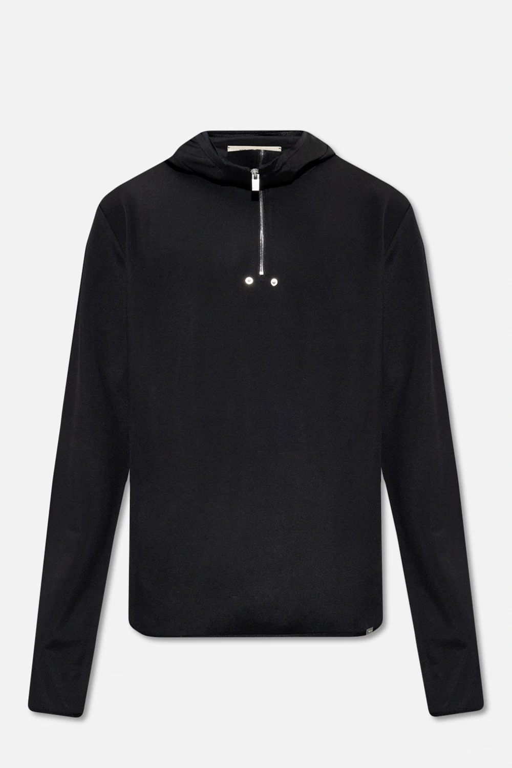 BLACK Appliquéd hoodie