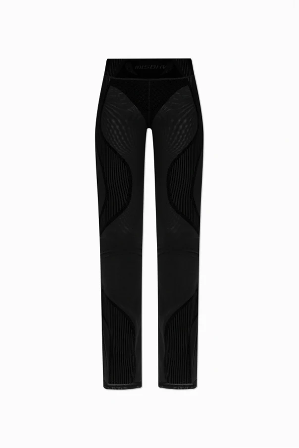 SCHWARZ Leggings mit Logo