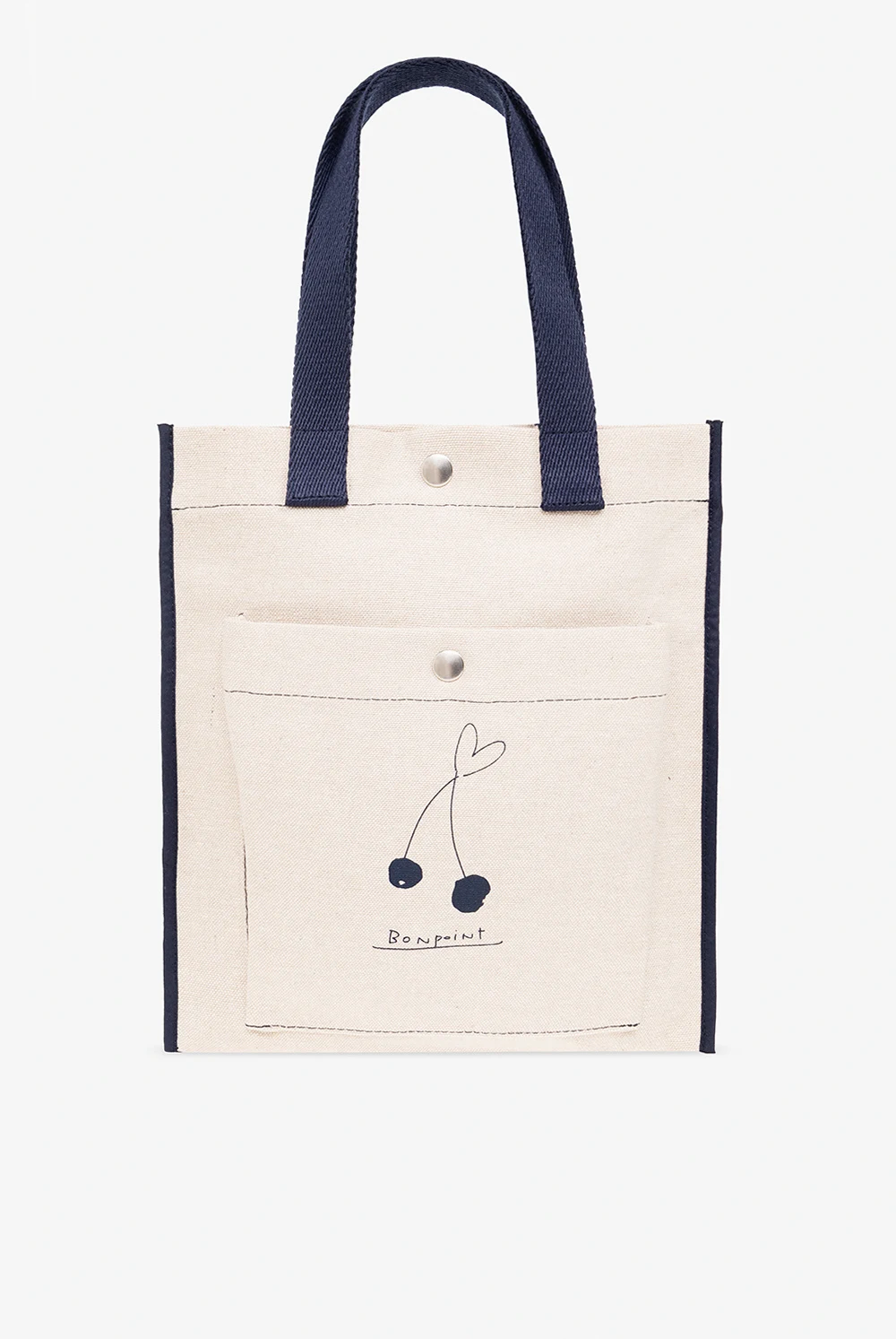 cream Canvas bag with logo