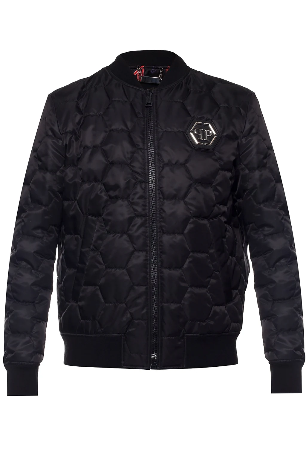 BLACK Bomber jacket with logo