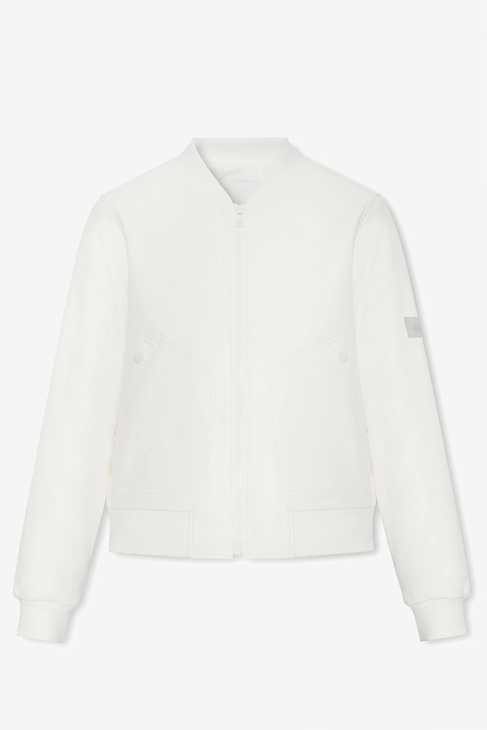 Leather bomber jacket