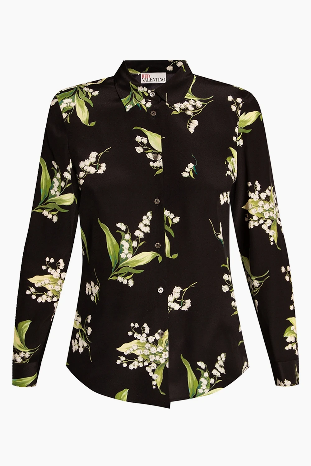 BLACK Floral-printed shirt