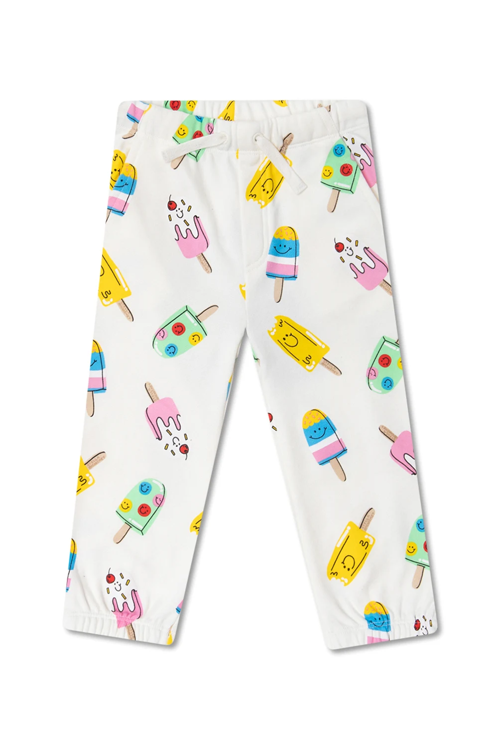 WHITE Patterned sweatpants