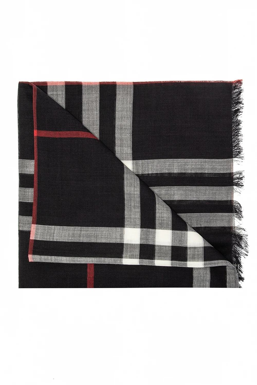 BLACK Checked scarf
