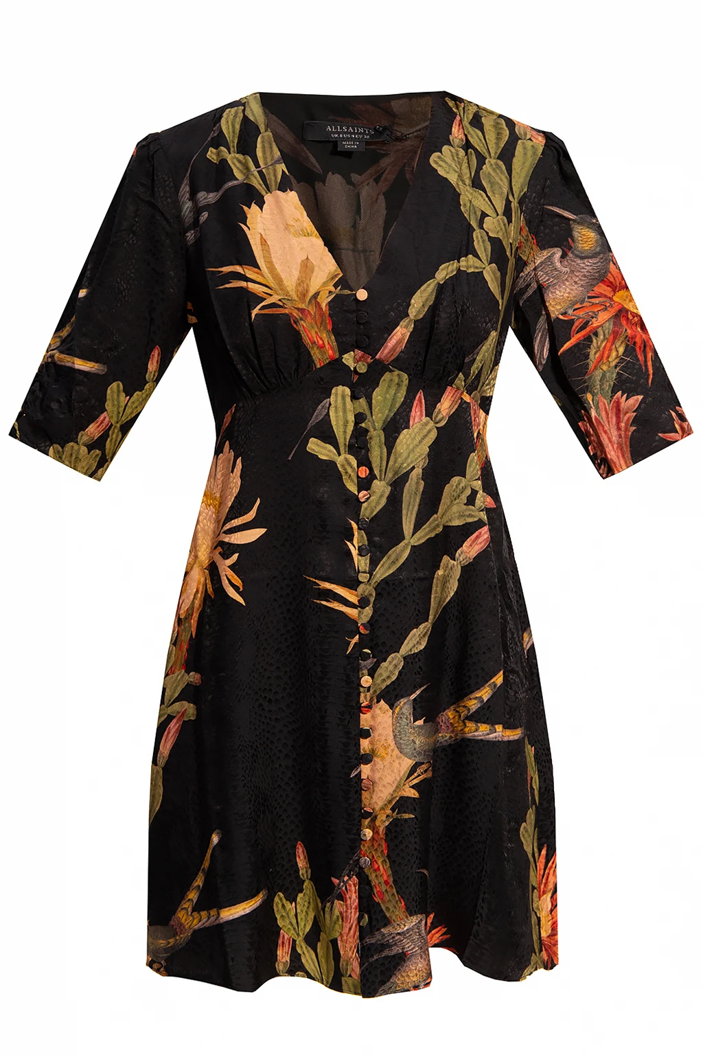 BLACK ‘Kota’ floral motif dress