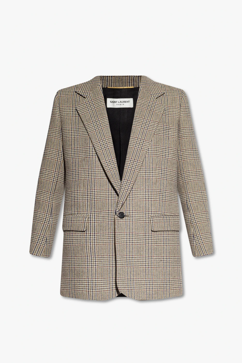 beige Checked blazer