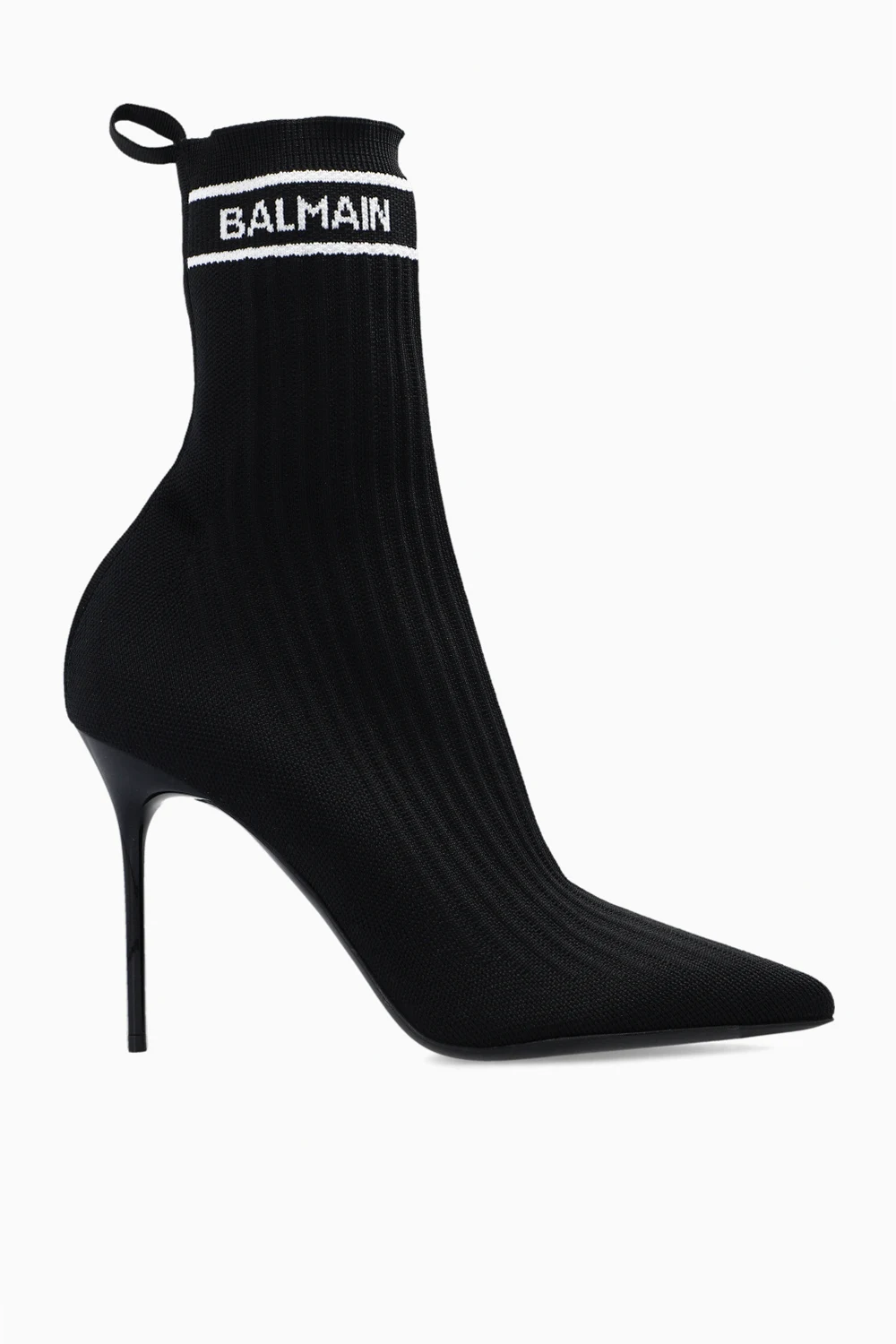 BLACK Stiletto sock boots