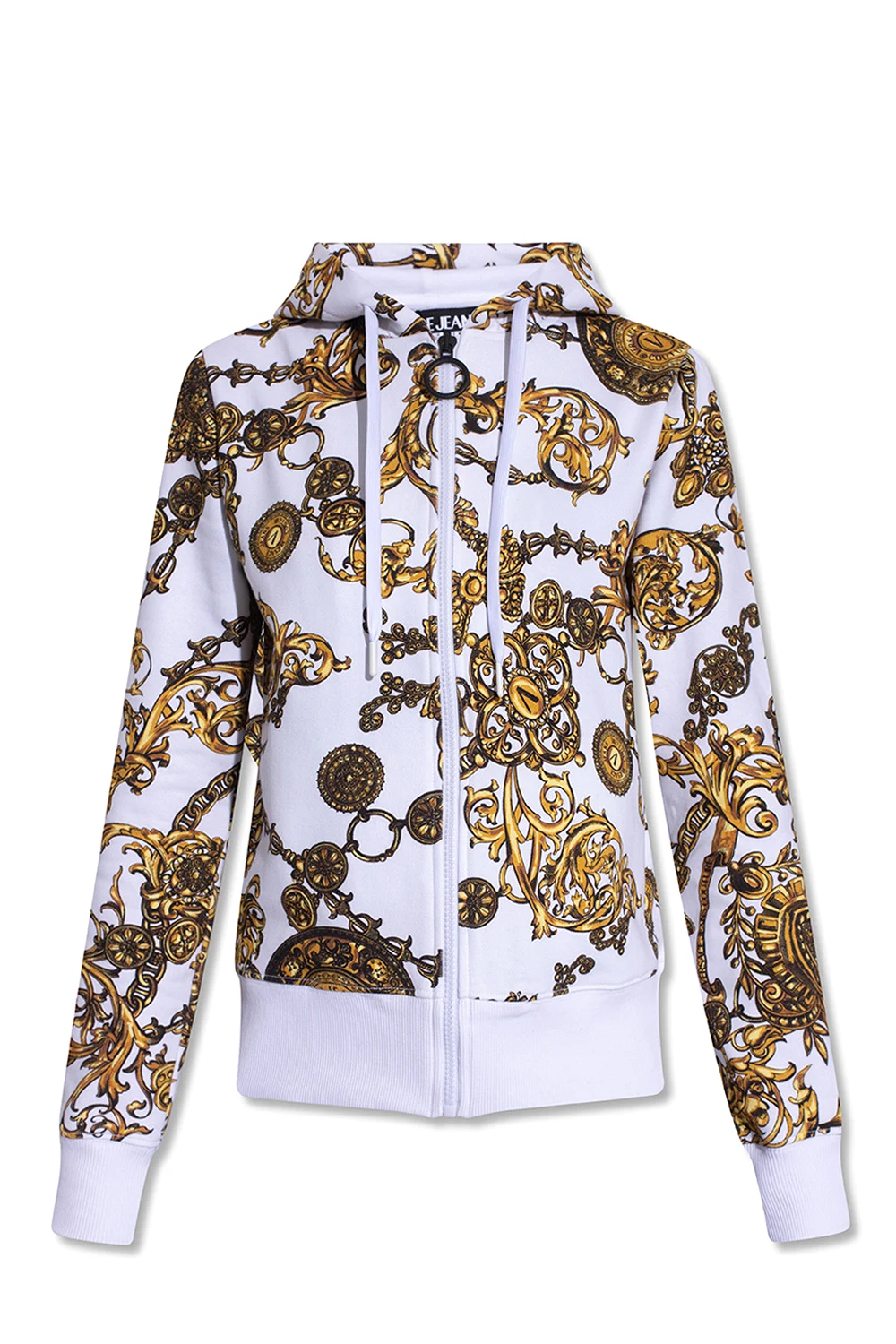 WHITE Patterned hoodie