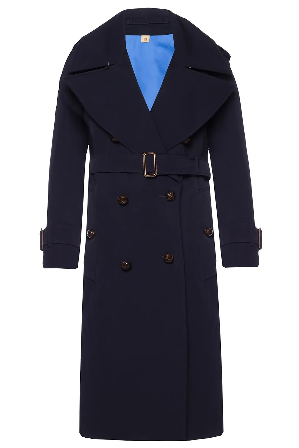 NAVY BLUE Double-breasted insulated trench