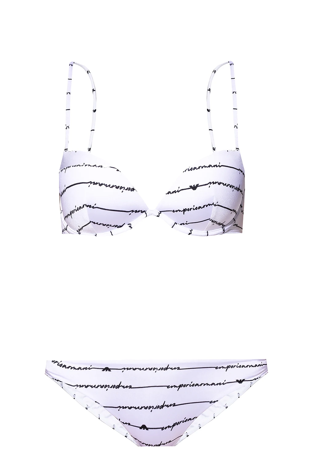 WHITE Two-piece swimsuit with logo