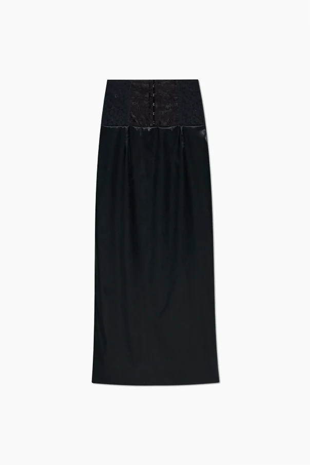 SCHWARZ Satinhose