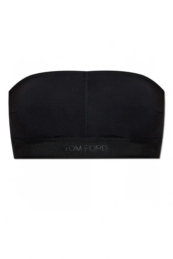 SCHWARZ Bralette mit Logo