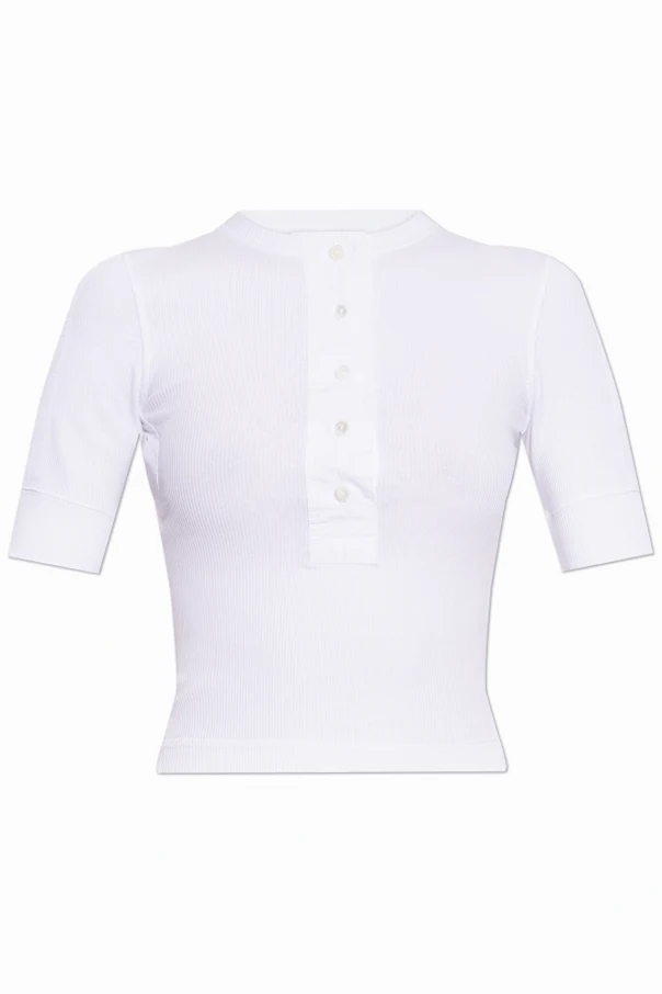 BIAŁY  Top z wyszytym logo