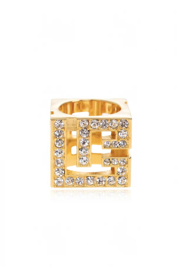 GOLD Ring mit funkelnden Kristallen