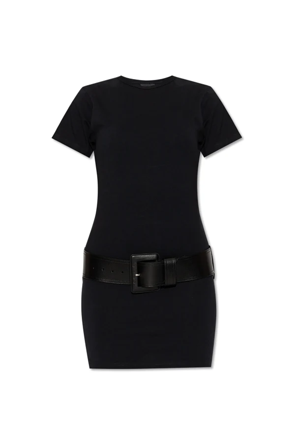 SCHWARZ Kleid mit Gürtel