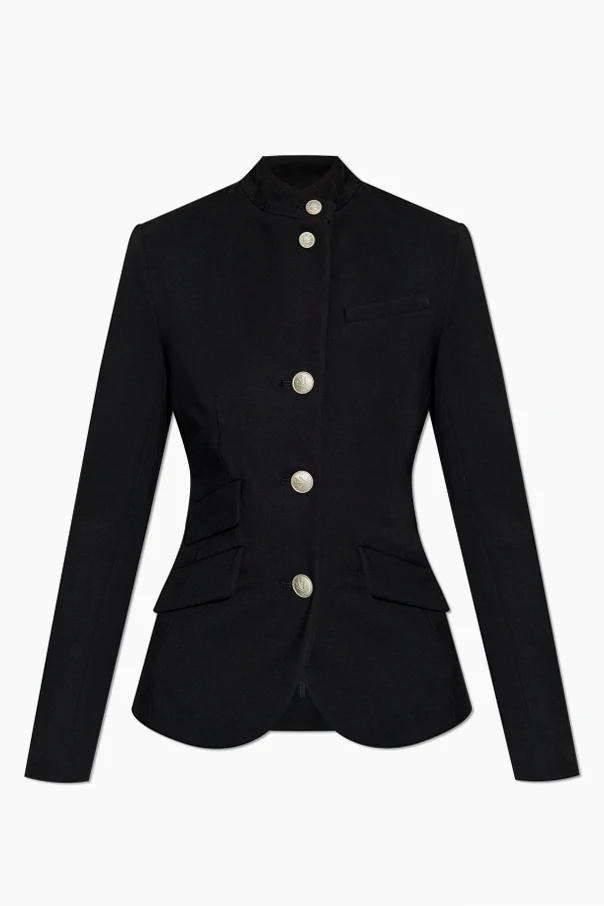 SCHWARZ Blazer mit Stehkragen