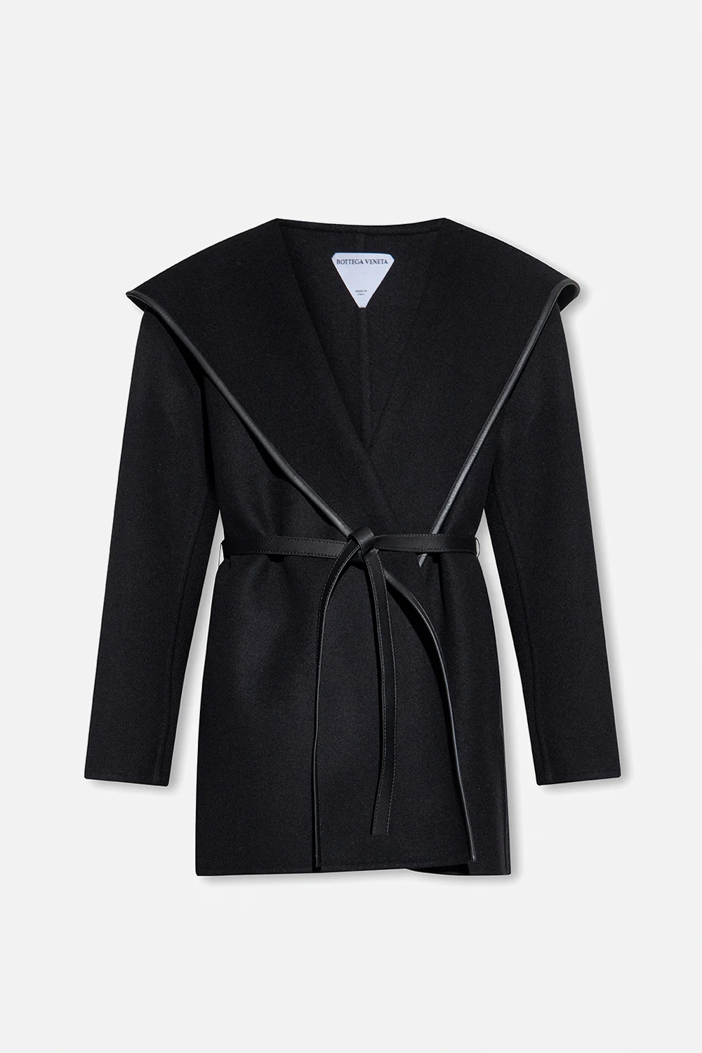 Hooded wool coat