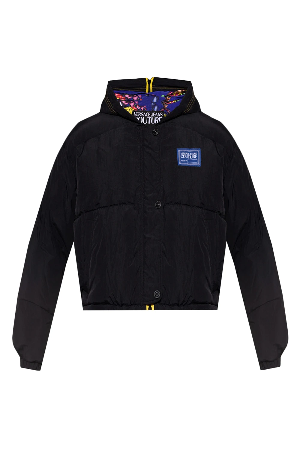 BLACK Hooded down jacket