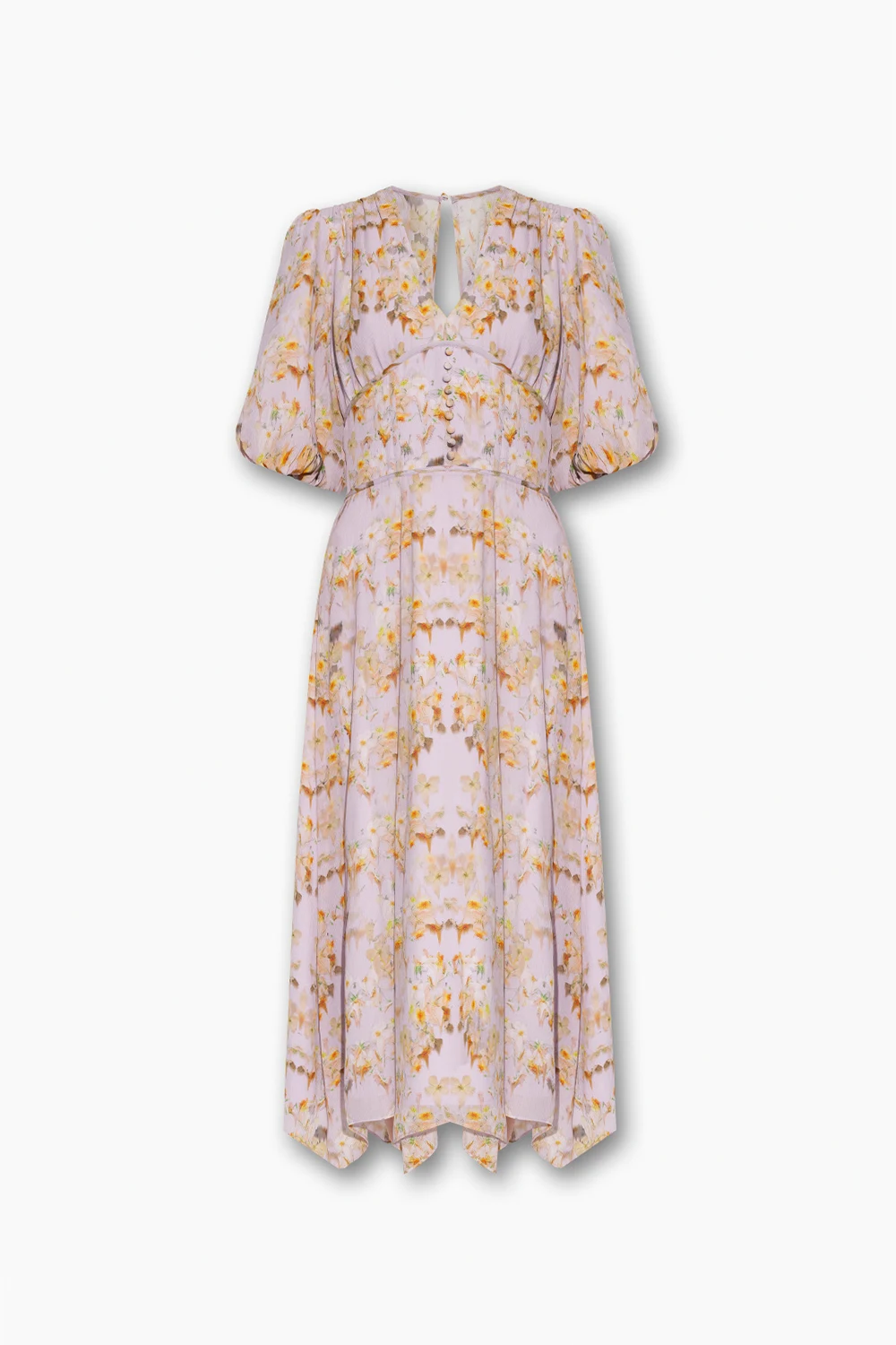 PURPLE ‘Aspen’ dress with floral motif