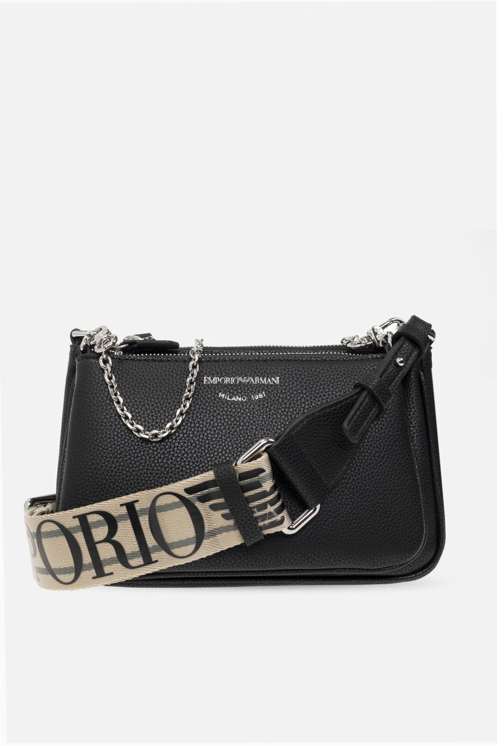 BLACK Double shoulder bag