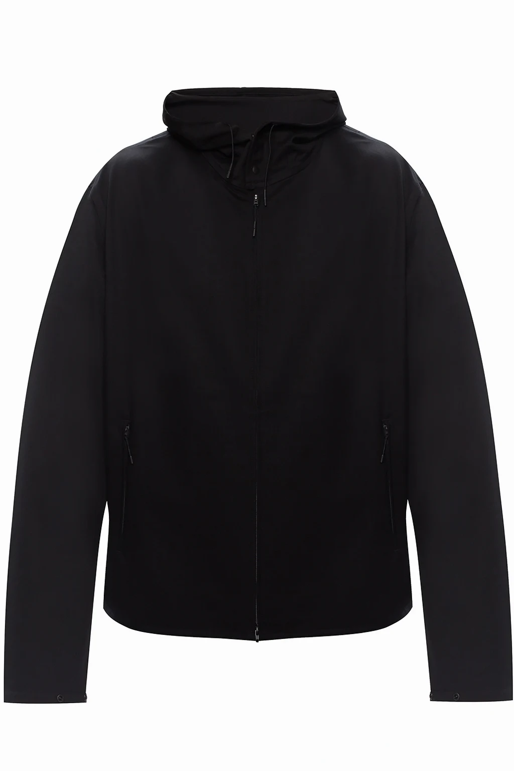 BLACK Logo-printed jacket
