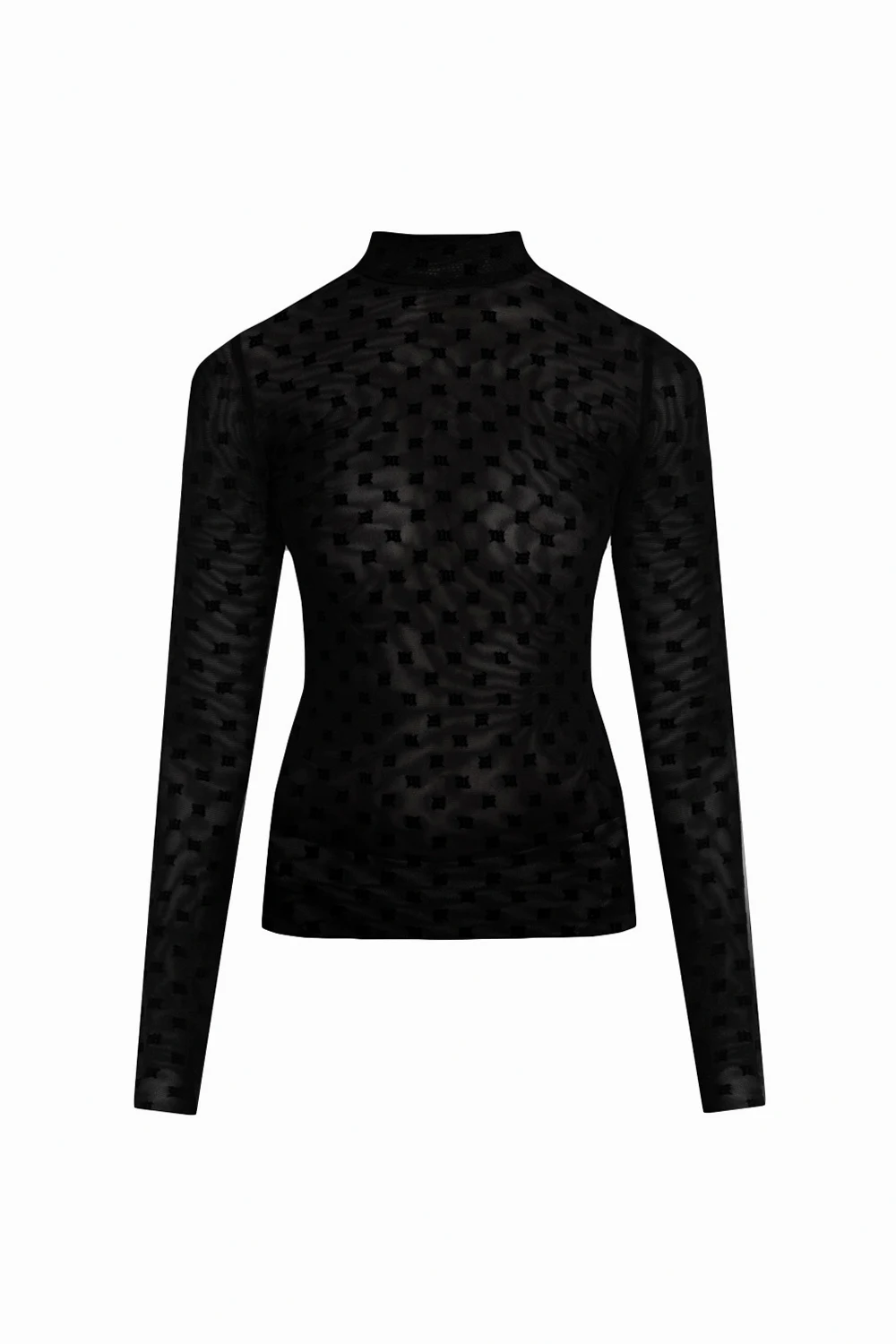 Mesh turtleneck top