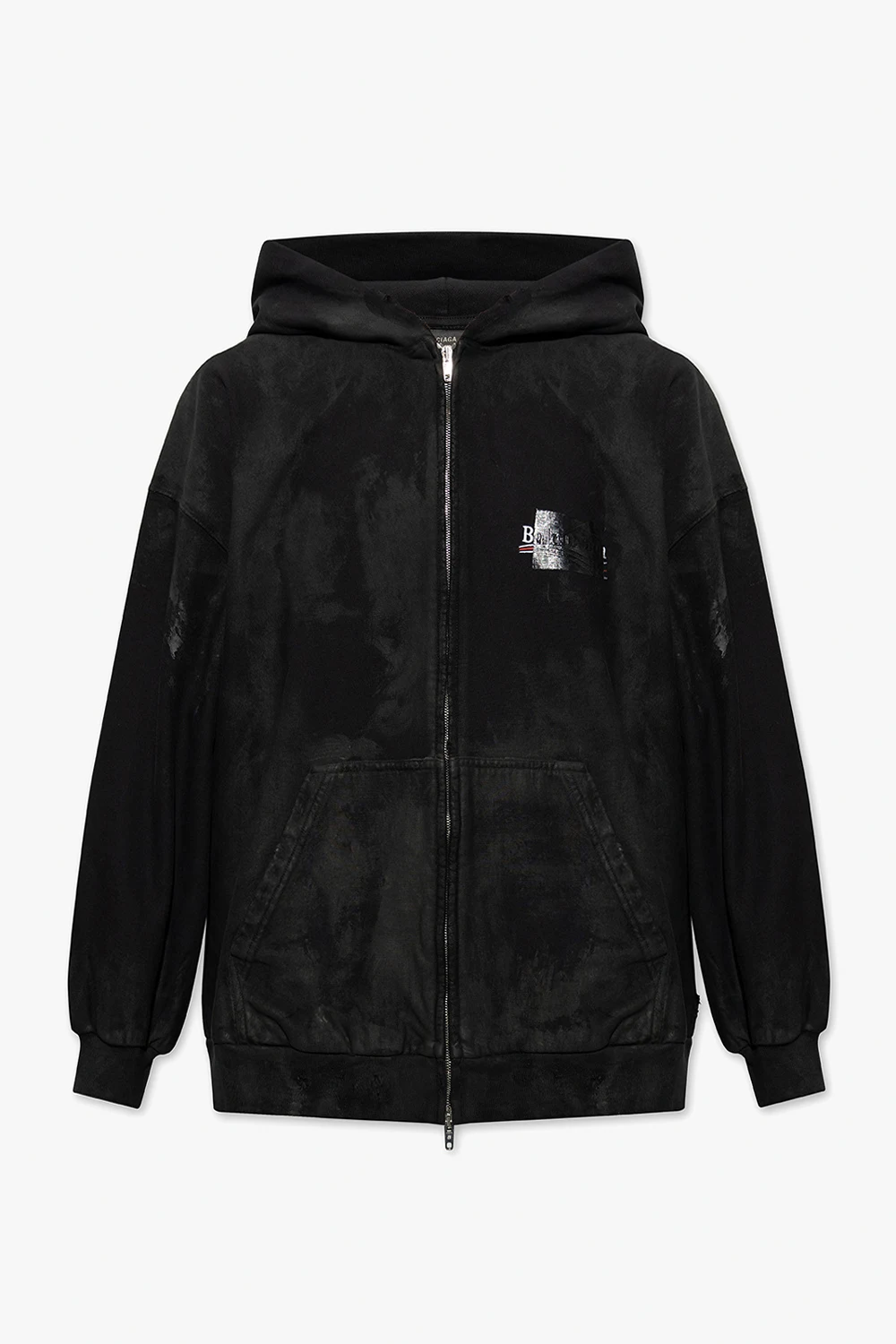 BLACK Embroidered hoodie