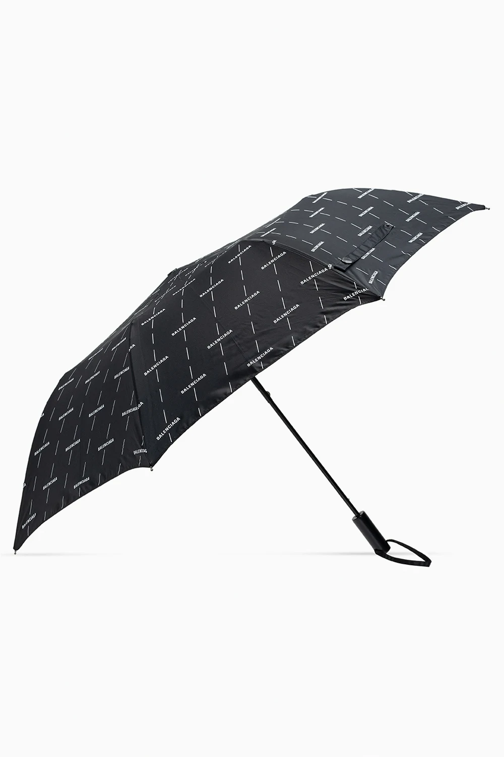 BLACK Foldable umbrella with logo