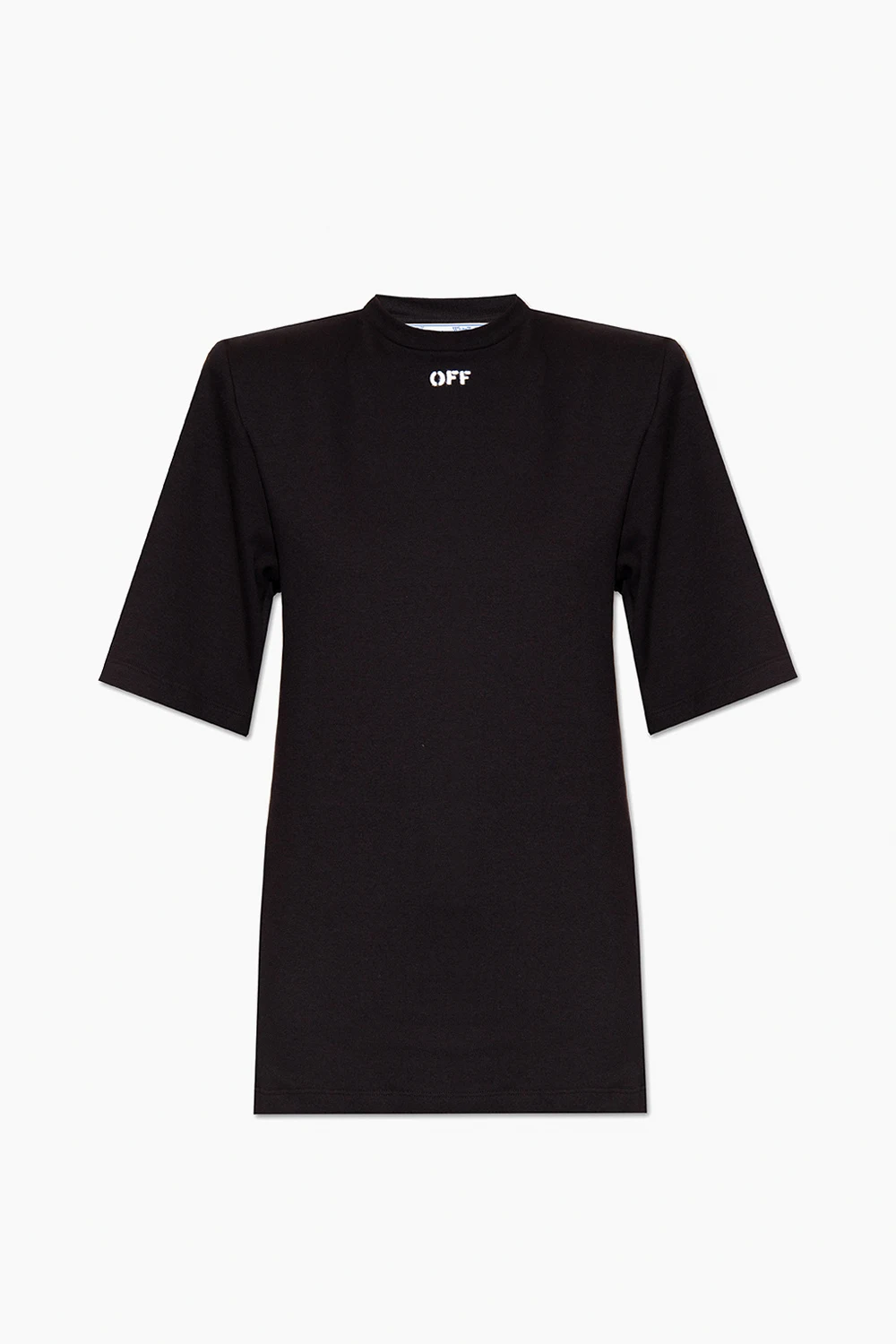 T-shirt with padded shoulders
