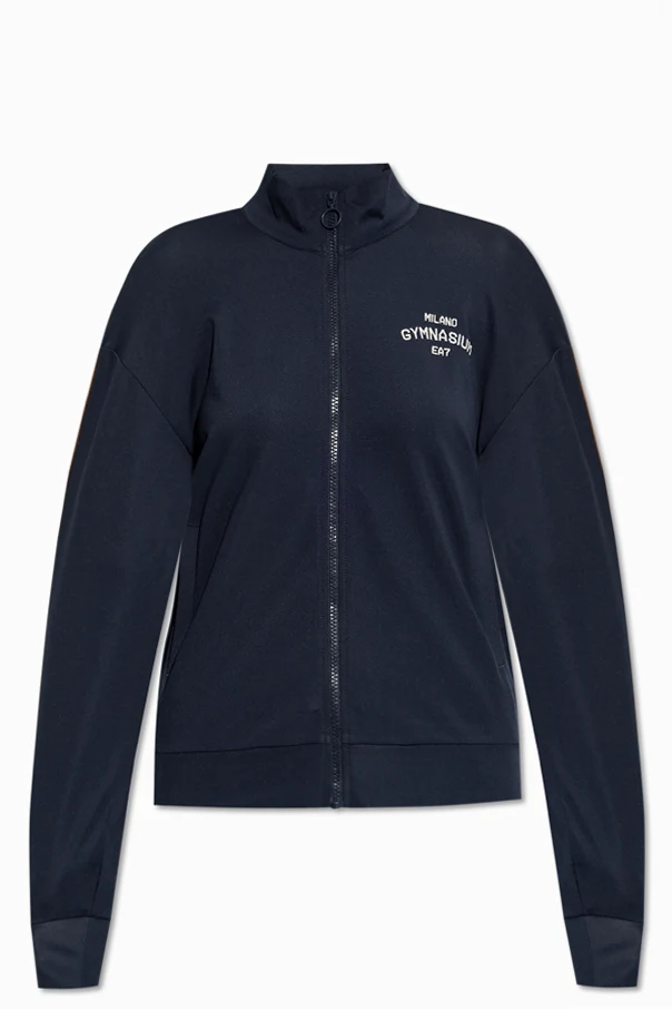 GRANATOWY Bluza z wyszytym logo