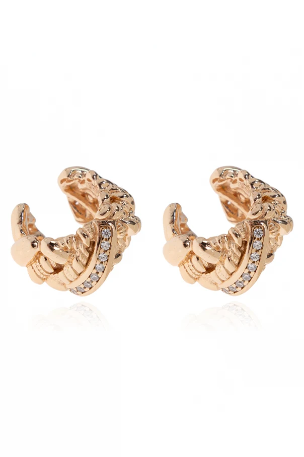 GOLD Silberner Ear Cuff mit Zirkonia