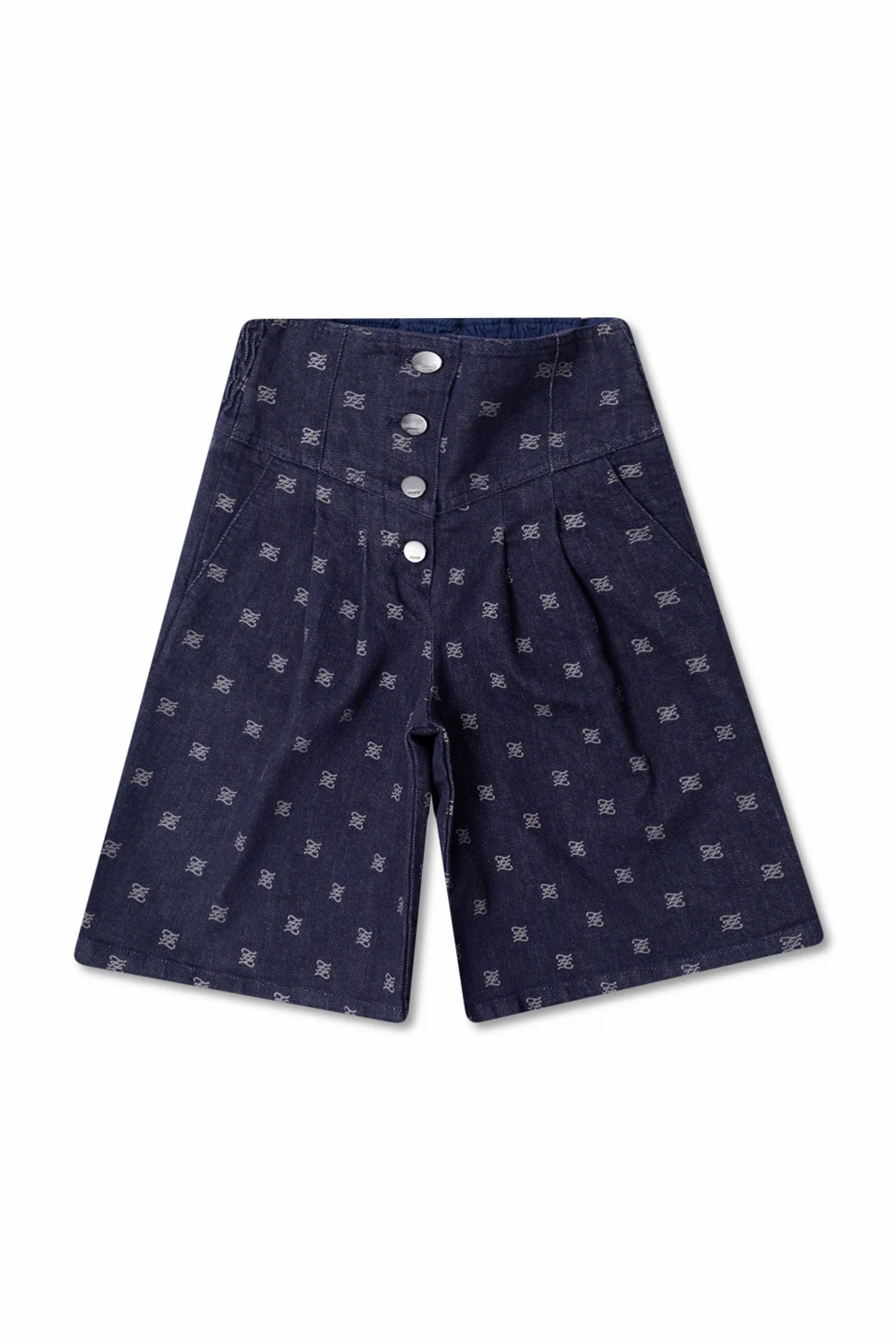 NAVY BLUE Bermudas with logo